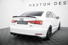 Dokładka Tylna Audi A3 Sedan 8V Facelift (Wersja z pojedynczymi końcówkami wydechu po obydwu stronach) Maxton największy sklep tuningowy w Polsce!