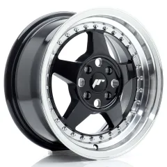 Felga JR Wheels JR6 15x7 4x100 ET35 Gloss Black w/ Machined Lip największy sklep tuningowy w Polsce!