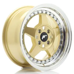Felga JR Wheels JR6 15x7 4x100 ET35 Gold w/ Machined Lip największy sklep tuningowy w Polsce!