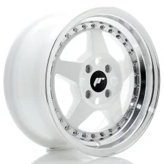Felga JR Wheels JR6 15x7 4x100 ET35 White w/ Machined Lip największy sklep tuningowy w Polsce!