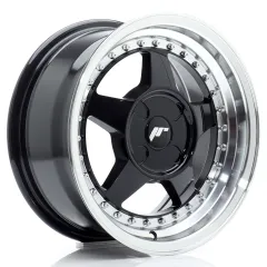Felga JR Wheels JR6 15x7 (4 śrub) ET20-35 Gloss Black w/ Machined Lip Blank największy sklep tuningowy w Polsce!