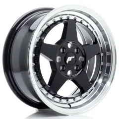 Felga JR Wheels JR6 16x7 4x100 ET35 Gloss Black w/ Machined Lip największy sklep tuningowy w Polsce!