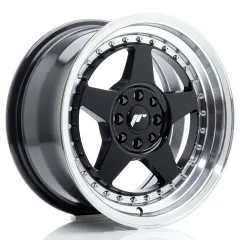 Felga JR Wheels JR6 16x8 4x100/4x108 ET25 Gloss Black w/ Machined Lip największy sklep tuningowy w Polsce!