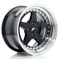 Felga JR Wheels JR6 16x9 4x100/4x108 ET20 Gloss Black w/ Machined Lip największy sklep tuningowy w Polsce!