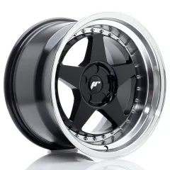 Felga JR Wheels JR6 17x10 (5 śrub) ET0-20 Gloss Black w/ Machined Lip Blank największy sklep tuningowy w Polsce!