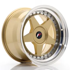 Felga JR Wheels JR6 17x10 (3/4/5 śrub) ET20 Gold w/ Machined Lip Blank największy sklep tuningowy w Polsce!