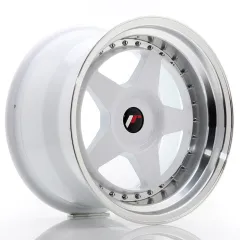 Felga JR Wheels JR6 17x10 (3/4/5 śrub) ET20 White w/ Machined Lip Blank największy sklep tuningowy w Polsce!