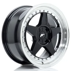 Felga JR Wheels JR6 17x8 (4 śrub) ET20-35 Gloss Black w/ Machined Lip Blank największy sklep tuningowy w Polsce!