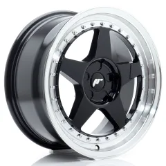 Felga JR Wheels JR6 17x8 (5 śrub) ET20-35 Gloss Black w/ Machined Lip Blank największy sklep tuningowy w Polsce!