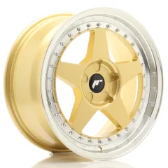 Felga JR Wheels JR6 17x8 (5 śrub) ET20-35 Gold w/ Machined Lip Blank największy sklep tuningowy w Polsce!