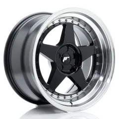 Felga JR Wheels JR6 18x10,5 (5 śrub) ET0-25 Gloss Black w/ Machined Lip Blank największy sklep tuningowy w Polsce!