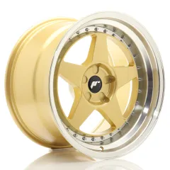 Felga JR Wheels JR6 18x10,5 (5 śrub) ET0-25 Gold w/ Machined Lip Blank największy sklep tuningowy w Polsce!