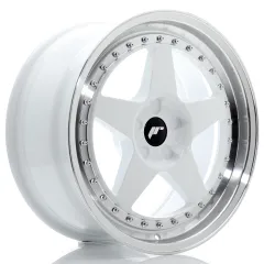 Felga JR Wheels JR6 18x8,5 (5 śrub) ET20-40 White w/ Machined Lip Blank największy sklep tuningowy w Polsce!