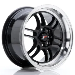 Felga JR Wheels JR7 15x8 4x100/4x114,3 ET35 Gloss Black w/ Machined Lip największy sklep tuningowy w Polsce!