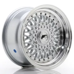 Felga JR Wheels JR9 15x8 4x100/4x108 ET20 Silver w/ Machined Lip+Silver Rivets największy sklep tuningowy w Polsce!