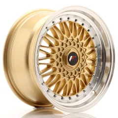 Felga JR Wheels JR9 17x8,5 (3/4/5 śrub) ET20-35 Gold w/ Machined Lip Blank największy sklep tuningowy w Polsce!