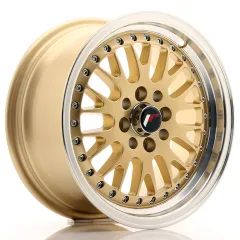 Felga JR Wheels JR10 15x7 4x100/4x108 ET30 Gold w/ Machined Lip największy sklep tuningowy w Polsce!