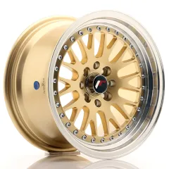 Felga JR Wheels JR10 15x8 4x100/4x114,3 ET15 Gold w/ Machined Lip największy sklep tuningowy w Polsce!