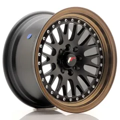 Felga JR Wheels JR10 15x8 4x100/4x108 ET20 Matt Black w/ Bronze Lip największy sklep tuningowy w Polsce!
