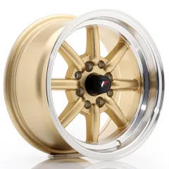Felga JR Wheels JR19 14x7 4x100/4x114,3 ET0 Gold w/ Machined Lip największy sklep tuningowy w Polsce!