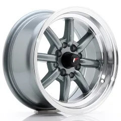 Felga JR Wheels JR19 14x7 4x100/4x114,3 ET0 Gun Metal w/ Machined Lip największy sklep tuningowy w Polsce!