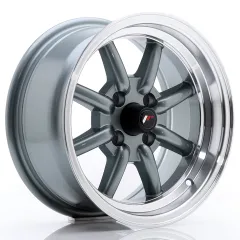 Felga JR Wheels JR19 14x7 4x100 ET0 Gun Metal w/ Machined Lip największy sklep tuningowy w Polsce!