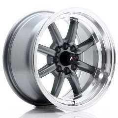 Felga JR Wheels JR19 15x8 4x100/4x114,3 ET0 Gun Metal w/ Machined Lip największy sklep tuningowy w Polsce!