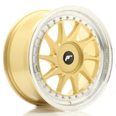 Felga JR Wheels JR26 17x8 (3/4/5 śrub) ET20-35 Gold w/ Machined Lip Blank największy sklep tuningowy w Polsce!