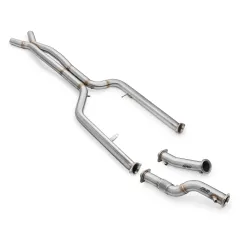 Downpipe i midpipe BMW M3/M4 G80 G81 G82 G83 3.0 S58 76 mm bez tłumika, bez osłony termicznej największy sklep tuningowy w Polsce!