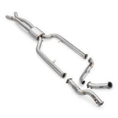 Downpipe + midpipe BMW M3/M4 G80-G83 3.0 S58 z tłumikiem, bez osłony termicznej największy sklep tuningowy w Polsce!
