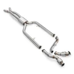Downpipe + midpipe BMW M3/M4 G80/G81/G82/G83 3.0 S58 + katalizator HJS MS 100 CPSI, z tłumikiem największy sklep tuningowy w Polsce!