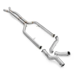 Downpipe + midpipe BMW M3/M4 G80 G81 G82 G83 S58 osłona termiczna, bez tłumika największy sklep tuningowy w Polsce!