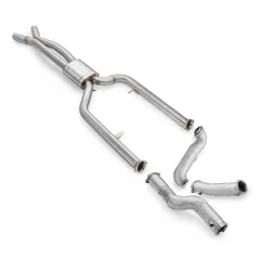 Downpipe + midpipe BMW M3/M4 G80 G81 G82 G83 3.0 S58, z tłumikiem i osłoną termiczną największy sklep tuningowy w Polsce!