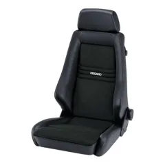 Fotel sportowy RECARO Specialist rozmiar S (LX/F) Sztuczna skóra w kolorze czarnym / Dinamica black największy sklep tuningowy w Polsce!
