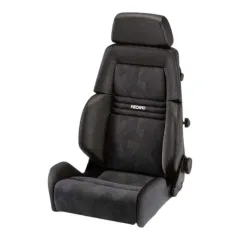 Fotel sportowy RECARO Expert rozmiar L (LT/X) z ogrzewaniem Sztuczna skóra w kolorze czarnym / Dinamica black największy sklep tuningowy w Polsce!
