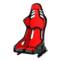 Fotel sportowy RECARO Podium CF Alcantara czerwona/czarna skóra Rozmiar M Lewy największy sklep tuningowy w Polsce!
