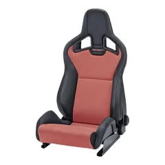 Fotel sportowy RECARO Sportster CS Czarna skóra / Dinamica red podgrzewany Prawy największy sklep tuningowy w Polsce!