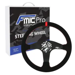 Kierownica sportowa FMIC Pro Classic zamszowa 350mm odsadzenie 33mm czerwona największy sklep tuningowy w Polsce!