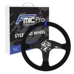 Kierownica sportowa FMIC Pro Classic zamszowa 350mm odsadzenie 33mm niebieska największy sklep tuningowy w Polsce!