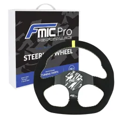 Kierownica sportowa FMIC Pro D-Shape zamszowa 325mm odsadzenie 42mm żółta największy sklep tuningowy w Polsce!