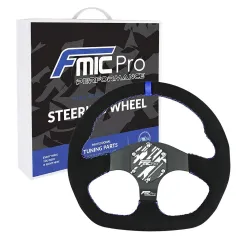 Kierownica sportowa FMIC Pro D-Shape zamszowa 325mm odsadzenie 42mm niebieska największy sklep tuningowy w Polsce!
