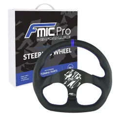 Kierownica sportowa FMIC Pro D-Shape skórzana 325mm odsadzenie 42mm niebieska największy sklep tuningowy w Polsce!