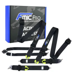 Pasy sportowe FMIC Pro FIA 2031 8853-2016 6-punktowe 3"x 3" Czarne największy sklep tuningowy w Polsce!