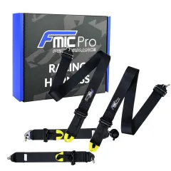 Pasy sportowe FMIC Pro FIA 2031 8854/98 4-punktowe 3"x 3" Czarne największy sklep tuningowy w Polsce!