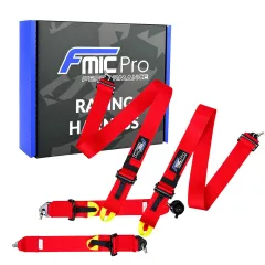 Pasy sportowe FMIC Pro FIA 2031 8854/98 4-punktowe 3"x 3" Czerwone największy sklep tuningowy w Polsce!