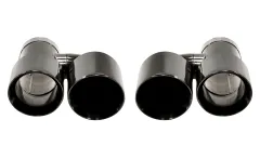 Końcówka Tłumika Typ:33 89mmx2 wejście 70mm Black Chrome Zestaw największy sklep tuningowy w Polsce!