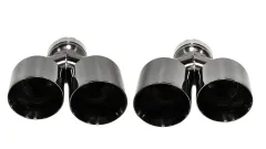 Końcówka Tłumika Typ:32 89mmx2 wejście 67mm Black Chrome Zestaw największy sklep tuningowy w Polsce!