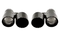 Końcówka Tłumika Typ:33 89mmx2 wejście 67mm Black Chrome Zestaw największy sklep tuningowy w Polsce!
