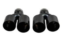 Końcówka Tłumika Typ:35 89mmx2 wejście 76mm Black Chrome Zestaw największy sklep tuningowy w Polsce!