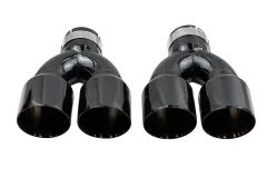 Końcówka Tłumika Typ:36 89mmx2 wejście 70mm Black Chrome Zestaw największy sklep tuningowy w Polsce!